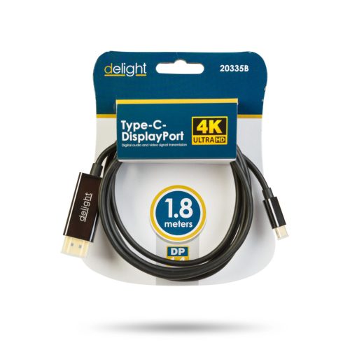Type-C - DisplayPort kábel - 1.4 - 4K - 1,8 m