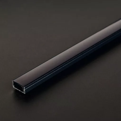 LED aluminium profil sín - 1000 x 17 x 8 mm - U profil - fekete