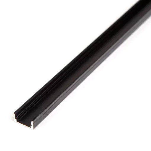 LED aluminium profil sín - 1000 x 17 x 8 mm - U profil - fekete