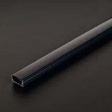 LED aluminium profil sín - 2000 x 17 x 8 mm - U profil - fekete