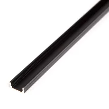 LED aluminium profil sín - 2000 x 17 x 8 mm - U profil - fekete
