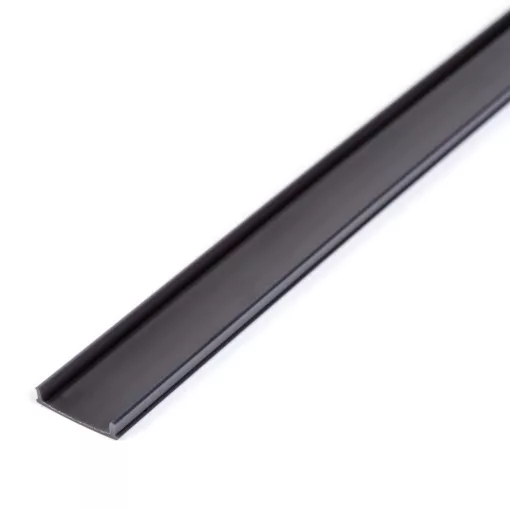 LED aluminium profil takaró búra - fekete - 2000 mm (41011A2-höz)