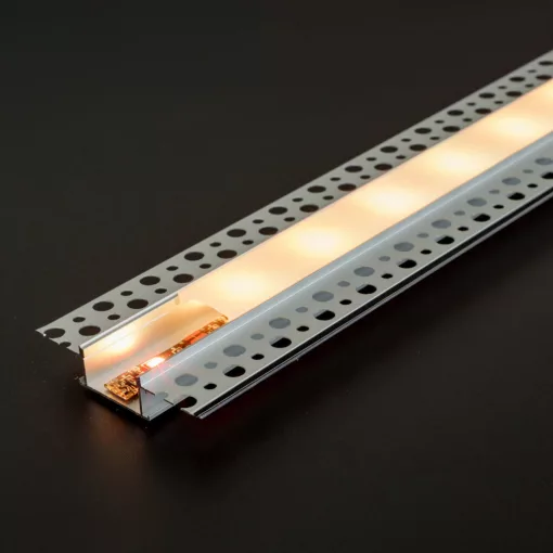 LED aluminium profil sín - vakolható, gipszkartonba süllyeszthető - 1000 x 61 x 13 mm