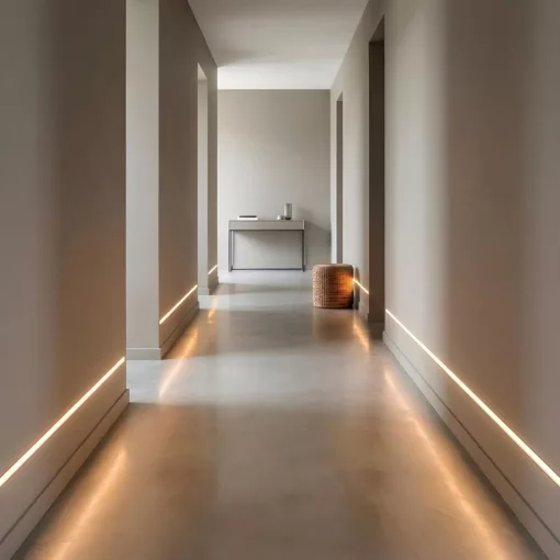 LED aluminium profil sín - vakolható, gipszkartonba süllyeszthető - 1000 x 61 x 13 mm