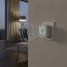 Digitális elem- és vezeték nélküli csengő - Kinetic - 2 beltéri - fehér - kék LED