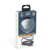 Adatkábel - Type-C / Type-C - mágneses - fekete - 1m - 3A - 60W