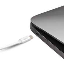 Notebook töltőkábel - adatkábel - Type-C / Type-C - fehér - 1 m - 5 A - 240 W