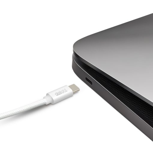 Notebook töltőkábel - adatkábel - Type-C / Type-C - fehér - 1 m - 5 A - 240 W