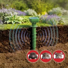 Leszúrható szolár kártevőriasztó - 80 mAh - 500 m2 - IP44