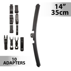 Ablaktörlő 14"/35 cm - 10 db adapterrel