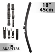 Ablaktörlő 18"/45 cm - 10 db adapterrel