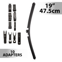 Ablaktörlő 19"/47,5 cm - 10 db adapterrel