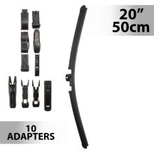 Ablaktörlő 20"/50 cm - 10 db adapterrel