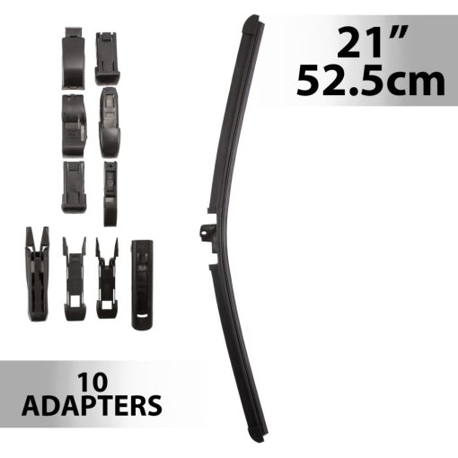 Ablaktörlő 21"/52,5 cm - 10 db adapterrel