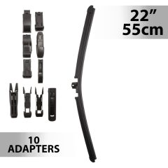 Ablaktörlő 22"/55 cm - 10 db adapterrel