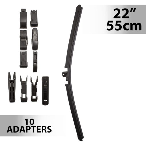 Ablaktörlő 22"/55 cm - 10 db adapterrel