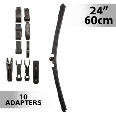Ablaktörlő 24"/60 cm - 10 db adapterrel