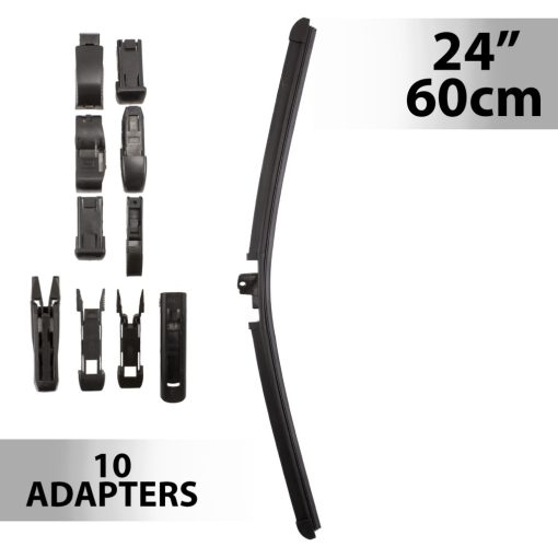 Ablaktörlő 24"/60 cm - 10 db adapterrel