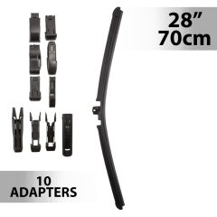 Ablaktörlő 28"/70 cm - 10 db adapterrel