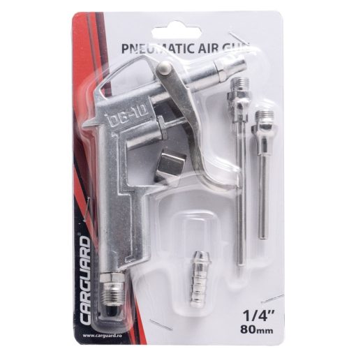 Légfúvó pisztoly - pneumatikkus - cserélhető fúvókákkal - 16/50/80 mm - 1/4"