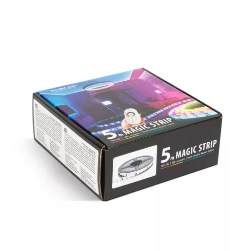 RGB LED szalag - "MagicControl" - 5 m - 100+ program, érintős távirányító - IP65
