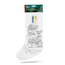 Színezhető mikulás csizma - 4 filccel - 4 féle - 41 x 21 cm