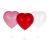   Lufi szett - szív alakú - piros/fehér/rózsaszín - 10 db / csomag