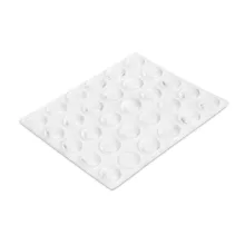 Ajtóütköző szett - öntapadós, átlátszó - 8 mm - 30 db / csomag