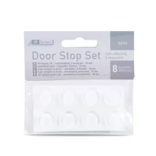 Ajtóütköző szett - öntapadós, átlátszó - 18 mm - 8 db / csomag