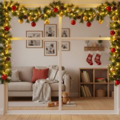 Fenyő girland - zöld - 270 cm - PET