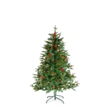 Műfenyő - 150 cm - PE / PVC - piros bogyóval