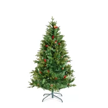 Műfenyő - 180 cm - PE / PVC - piros bogyóval