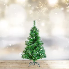   Műfenyő - 120 cm - ezüstfenyő dús ágakkal - PVC - havas