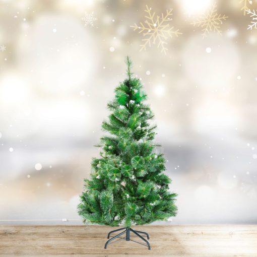 Műfenyő - 150 cm - ezüstfenyő dús ágakkal - PVC - havas