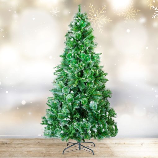 Műfenyő - 210 cm - ezüstfenyő dús ágakkal - PVC - havas