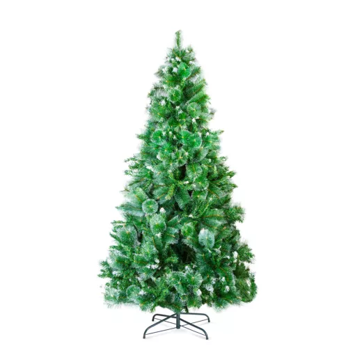 Műfenyő - 210 cm - ezüstfenyő dús ágakkal - PVC - havas