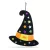   Halloween-i dekoráció - boszorkánykalap - akasztható - filc - 38 x 33 cm