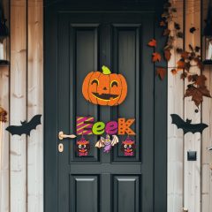 Halloween-i dekoráció - tök  - akasztható - 45 x 23 cm