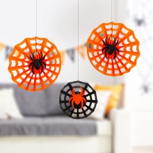 Halloween-i dekoráció - pókháló szett - papír - 30/40 cm - 3 db / csomag
