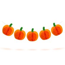 Halloween-i dekoráció - tök lampion girland - papír - 2 m