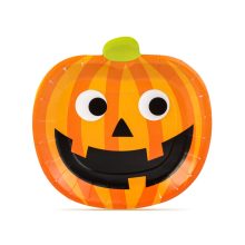 Papírtányér szett - tök - 19 cm - 8 db / csomag