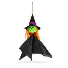 Halloween-i dekoráció - felakasztható - boszorkány - 48 x 44 cm