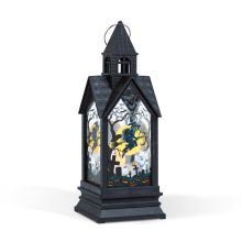 Halloween-i világító dekoráció - boszorkány - sárga LED - 17,5 x 6,3 x 6,3 cm - 3 x LR44