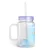   Szívószálas pohár - lila - 4 db hűthető jégkockával, 550ml,  17 x 7.5 x 13.5 cm