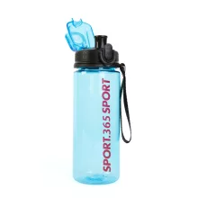 Sport kulacs - műanyag, átlátszó - 600 ml - 3 színben