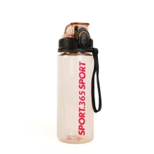 Sport kulacs - műanyag, átlátszó - 600 ml - 3 színben