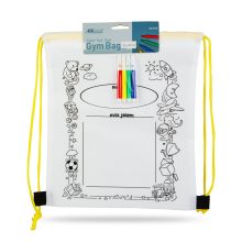 Színezhető tornazsák - 4 filccel - 33 x 27 cm