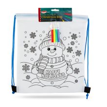 Színezhető tornazsák - 4 filccel - 33 x 27 cm - 2 féle