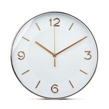 Falióra - 25 cm - műanyag, üveg - 1 x AA - fehér