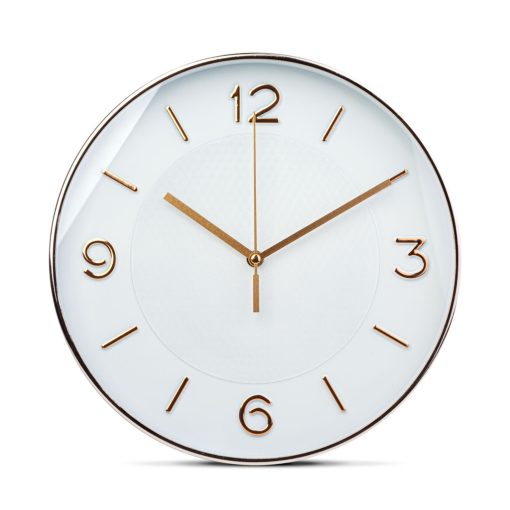 Falióra - 25 cm - műanyag, üveg - 1 x AA - fehér